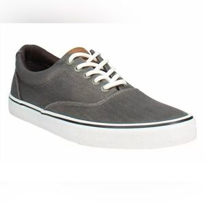 Izod Men's Canvas RANGLEY Lace Up Shoes GRAY Size 13